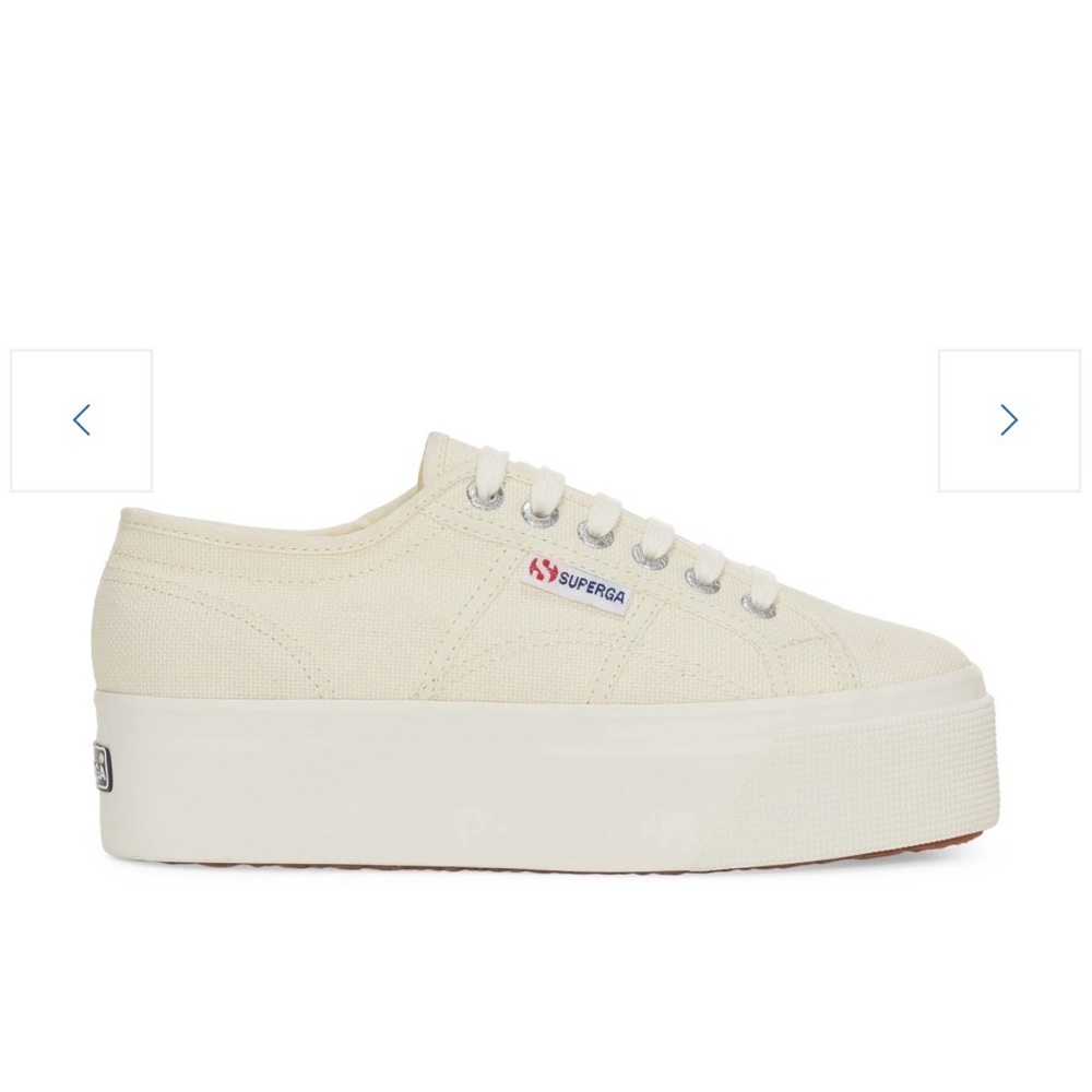 Superga Platform Sneakers in Cream - Picture 2 of 5